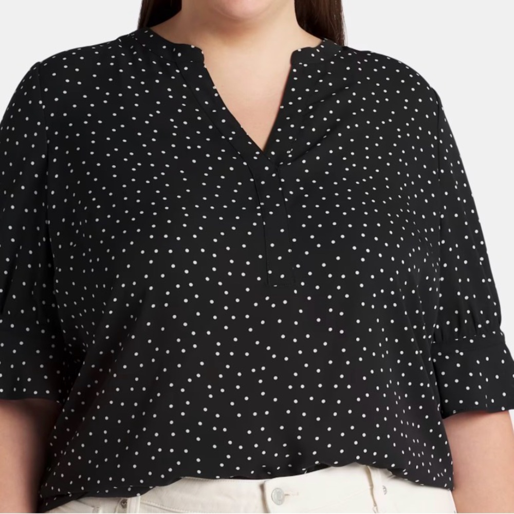 41 Hawthorn Black and White Polka Dot Blouse